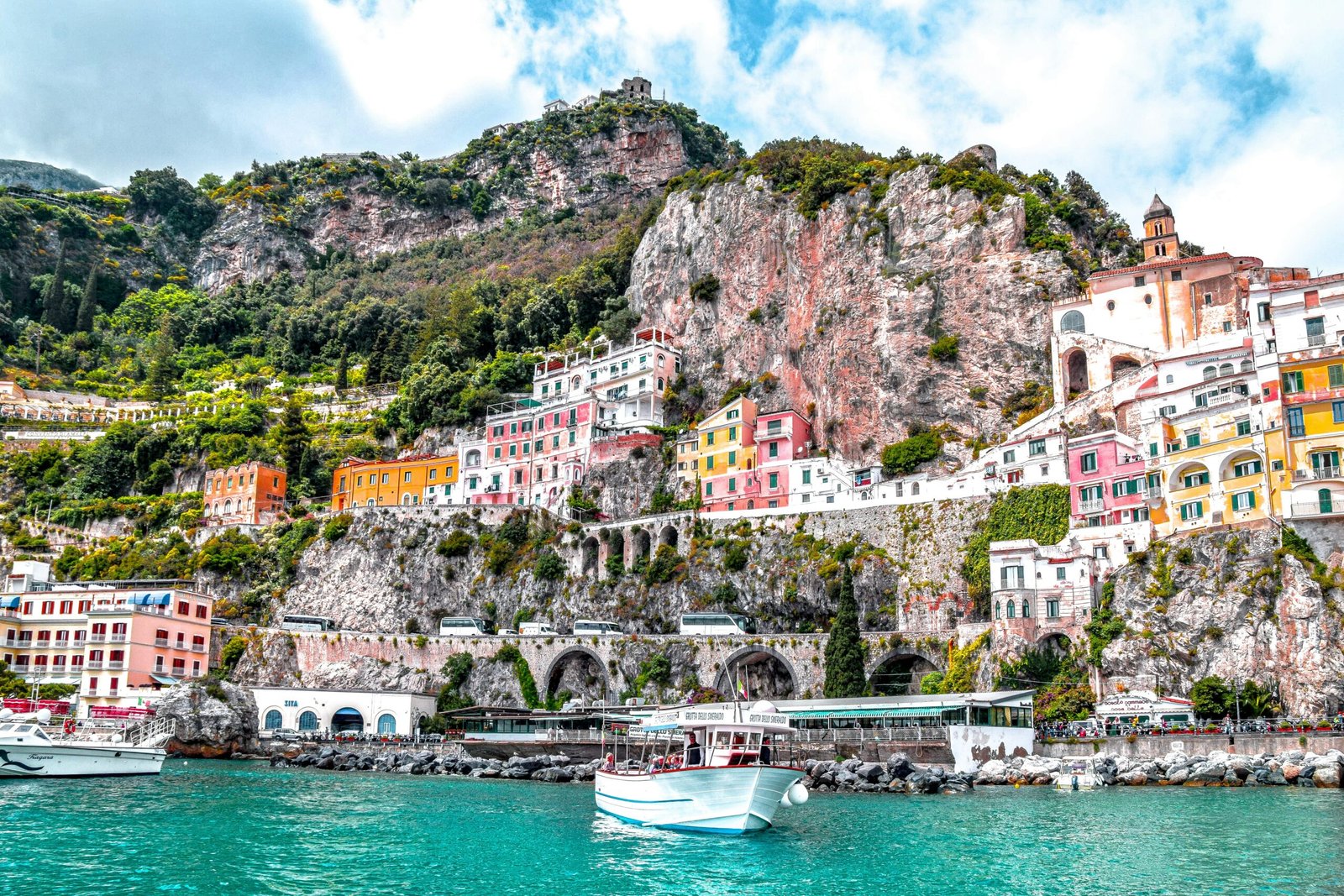 Panoramic view of the Amalfi Coast, Italy